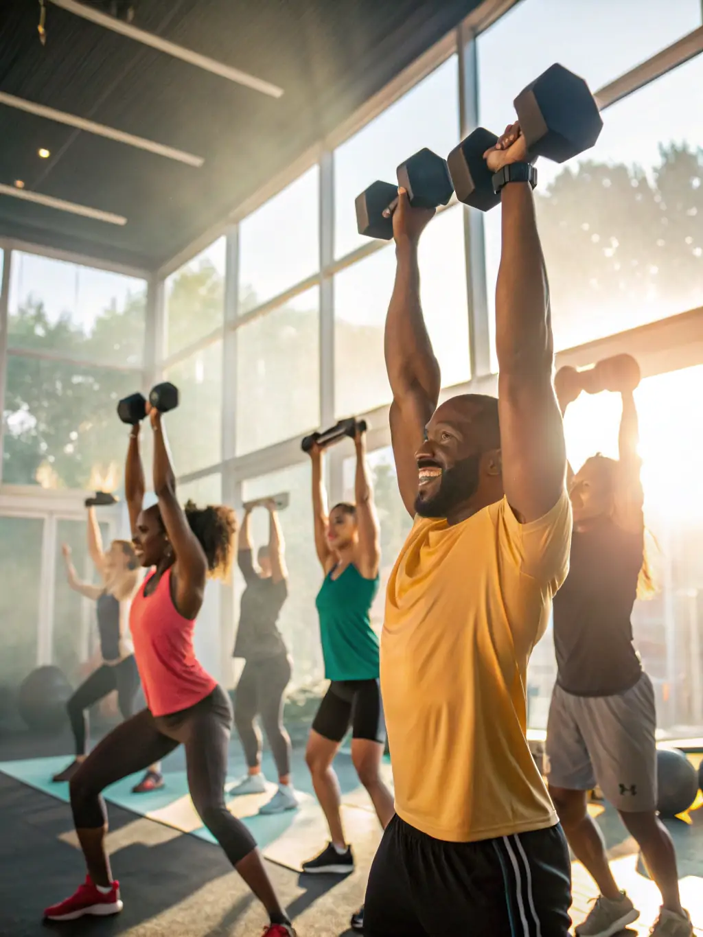 Image of a diverse group of athletes training together, representing the community and support from Landerlan Gold Premium Series.