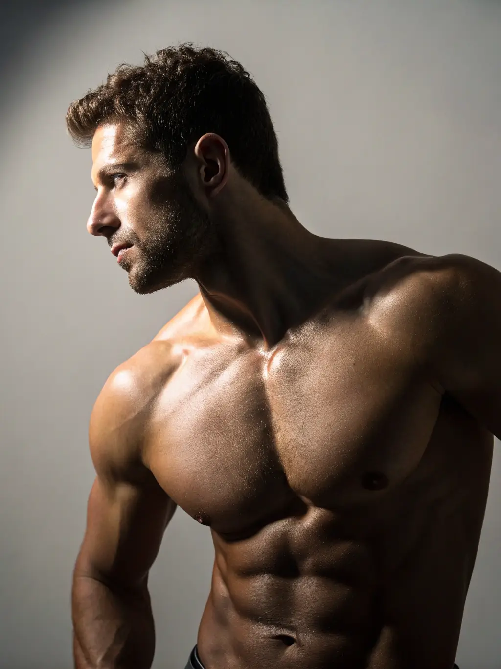 Image of a bodybuilder flexing, emphasizing the visible muscle growth from Visible Evolution Creatine.